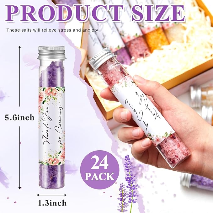 24 Pcs Aromatherapy Bath Salts Test Tube Bath Salts - Image 2