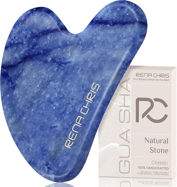 Rena Chris Gua Sha Facial Tools: Natural Blue Aventurine Guasha Tool by RenaChris