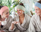 Whaline 4Pcs Spa Facial Headband Super Absorption Makeup Hair Wrap Adjustable - Image 5