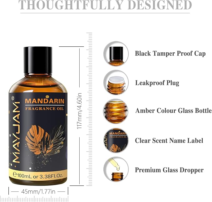 MAYJAM 100ML/3.38FL.OZ Mandarin Fragrance Oils - Image 7