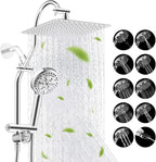 Hibbent cUPC Certified All Metal 10" Rainfall Showerhead Combo, High Pressure by Hibbent