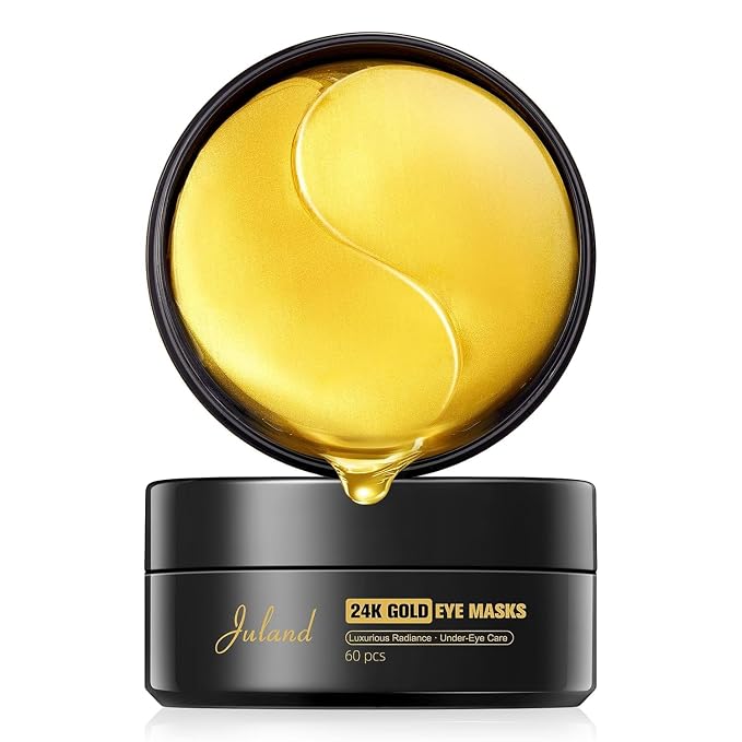 Under Eye Patches 60PCS, 24K Gold Collagen Eye Mask by Juland