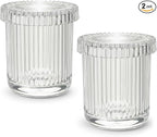2 Pack Glass Qtip Holder Dispenser by MKOSAB