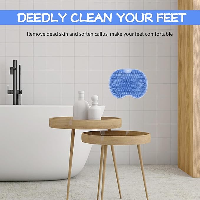 Shower Foot Scrubber, Wall Mounted Bath Massage Pad, Back Scrubber Back - Image 6