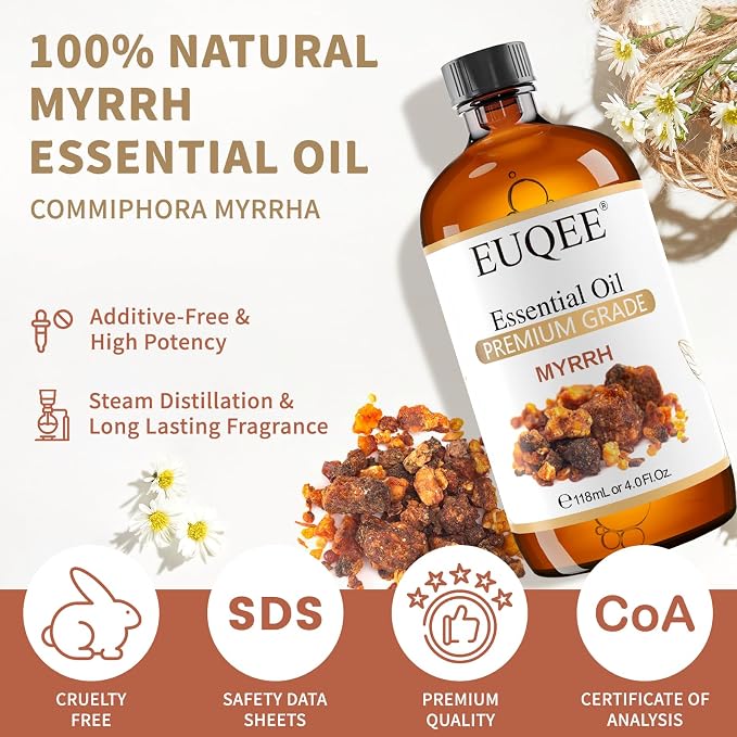 EUQEE Myrrh Essential Oil, Premium Myrrh Oil - Image 2