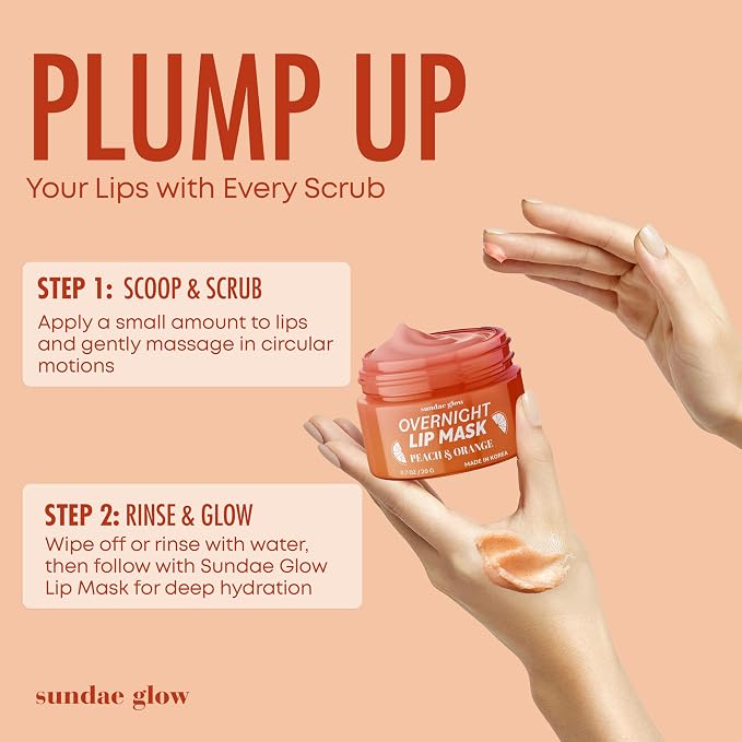 Lip Mask with Peach & Orange – Hydration, Lip Repair - Image 6