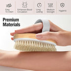 2 Pack Dry Brushing Body Brush, Natural and Soft Bristle Shower Brush - Image 3