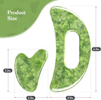 3 PCS Jade Stone Gua Sha Massage Tool Large Guasha Board - Image 3