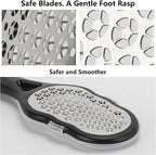 2 Pcs Foot Files with Skin Catcher, Stainless Steel Foot Rasp Callus Remover - Image 3