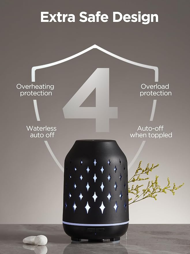 InnoGear Aromatherapy Diffuser, 150ml Ceramic Diffuser Ultrasonic Humidifier - Image 5