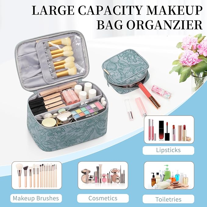OCHEAL Makeup Bag Set, Portable Travel Makeup Bags Cosmetic Organizer Bag - Image 5