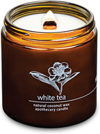 Hemlock Park White Tea Apothecary Hand-Poured Scented Candle | Crackling Wood by HemlockPark