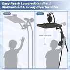 Hibbent 5-spray Filtered Rainfall Shower Head Combo, High Pressure 13'' - Image 6