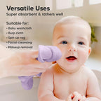 6-Pack Baby Washcloths – Soft Absorbent Viscose from Bamboo Washcloths - Image 6