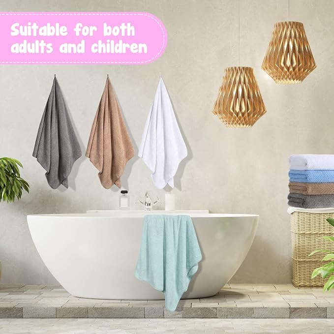 SmoothNovelty 16 Pack Microfiber Bath Towels Bulk 27'' x 60'' Oversized Size - Image 6