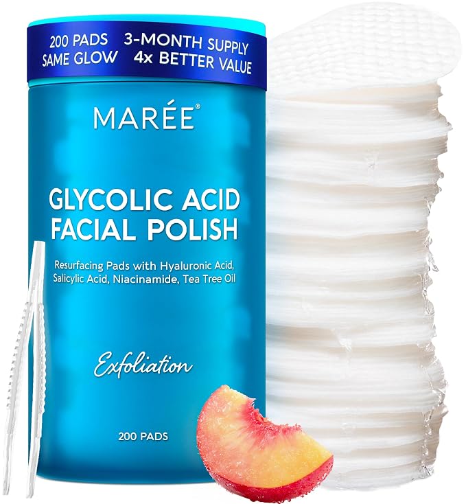 MAREE Glycolic Acid Pads – 200 Toner Pads by MAREE