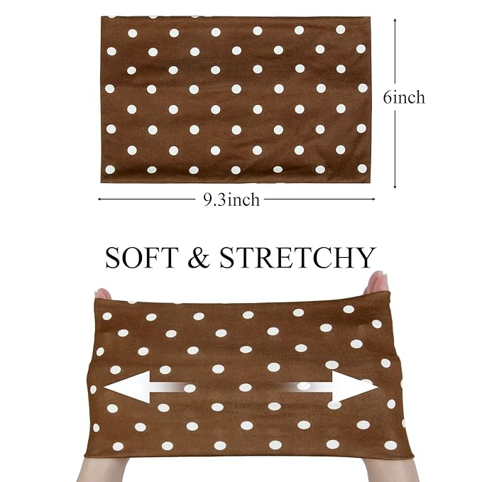 Huachi Polka Dot Headbands for Women Non Slip, Thick Womens Wide Headbands Cute - Image 5