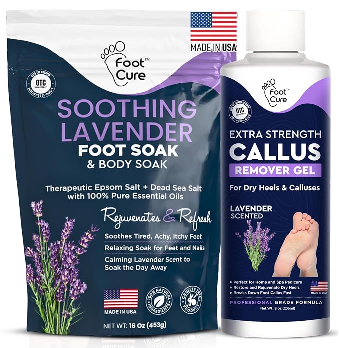 Lavender Foot Soak & Callus Remover Gel Kit by FOOTCURE