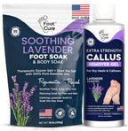 Lavender Foot Soak & Callus Remover Gel Kit by FOOTCURE
