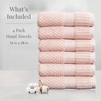 NY Loft 100% Cotton Hand Towel 6 Pack | Super Soft & Absorbent Quick-Dry Hand - Image 2