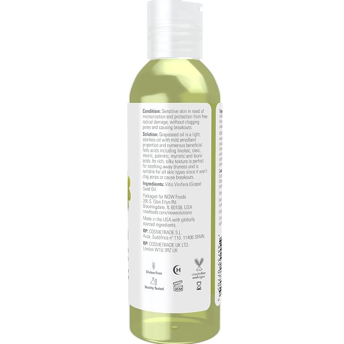 NOW Solutions, Grapeseed Oil, Skin Care - Image 2
