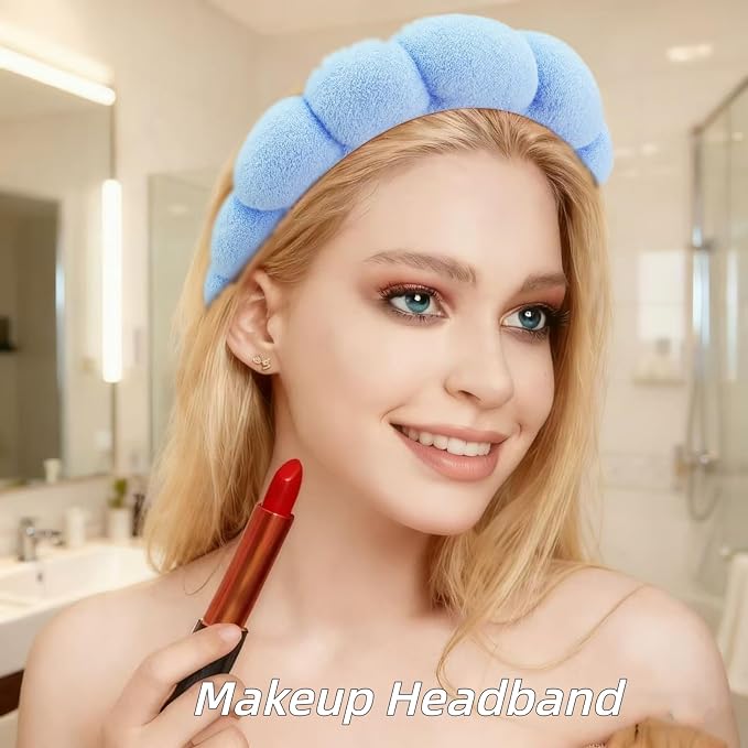 7 Pcs Spa Set, Facial Headband and Wristband Set, Skincare Accessories - Image 3