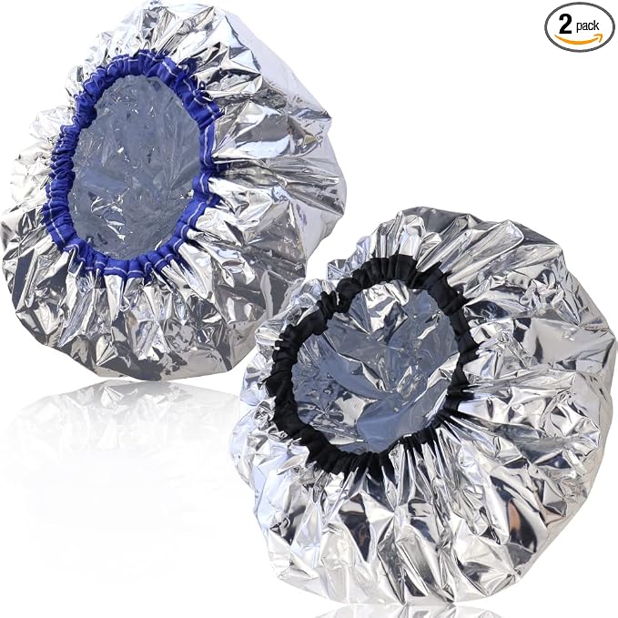 TCOTBE 2 pieces conditioning caps made of aluminum foil, thickened shower caps by TCOTBE