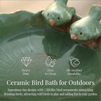 2 Pack Ceramic Bird Bath for Outdoors, 5.5" Ground Birds Bath Bowl for Outside - Image 5