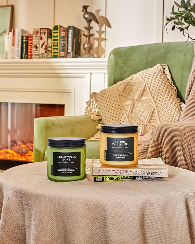 M&SENSE Lemon Vanilla Scented Candles, 11.6oz Natural Soy Wax, 70 Hours Long - Image 7