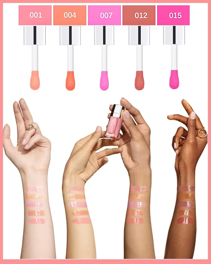 Hydrating Plumping Lip Glow Oil, Tinted Lip Gloss, Transparent Toot Lip Oil - Image 4