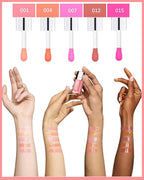 Hydrating Plumping Lip Glow Oil, Tinted Lip Gloss, Transparent Toot Lip Oil - Image 4