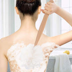 White Loofah with Handle - Image 3