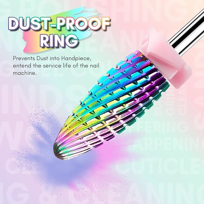 Makartt Nail Drill Bits Set:10Pcs Dimond Tungsten Carbide Nails Bits, 3/32 Inch - Image 4