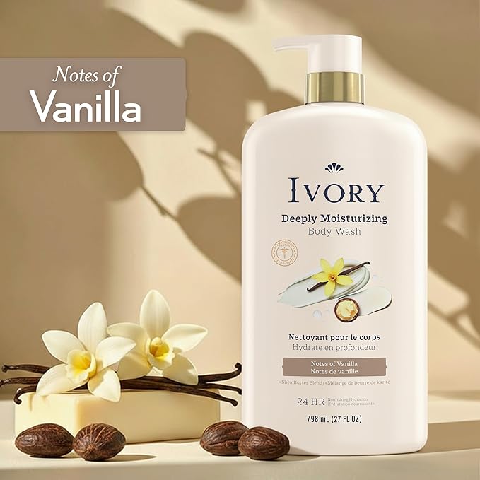 Ivory Body Wash, Deeply Moisturizing, 24hr Nourishing Hydration, Soothes Itchy - Image 3