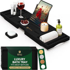 ROYAL CRAFT WOOD Premium Foldable Bathtub Tray Caddy by RoyalCraftWood