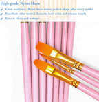 BOSOBO Paint Brushes Set, 4 Pack 40 Pcs Round Pointed Tip Paintbrushes Nylon - Image 4
