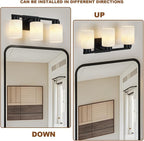 3-Light Bathroom Light Fixtures, Modern Vanity Lights, Living Room, E26 Base - Image 5