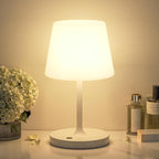 Kakanuo White Cordless Shower Lamp Waterproof, Rechargeable Table Lamp by KakanuoLightings