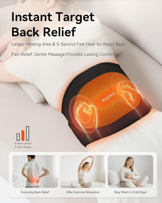 IKEEPFIT Portable Heating Pad for Back, Cordless Wearable Heat Belt - Image 6