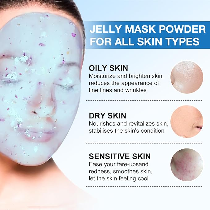 Jelly Mask for Facials Professional, Hydrating & Moisturizing Peel-Off Natural - Image 2