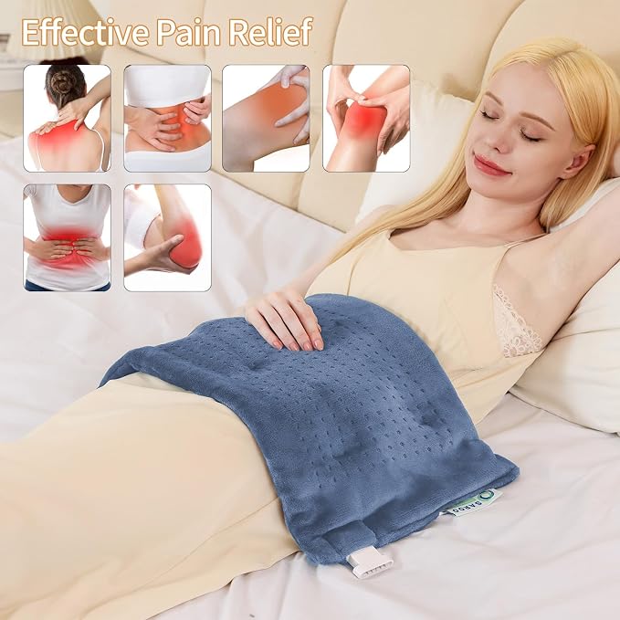 SAROO Heating Pad for Back Pain Relief, Massaging Weighted Heating Pads for Neck - Image 4