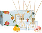 200ml Scent Diffuser with 6 Fiber Sticks, 6.76 oz Reed Diffuser Set by DIUFJAG