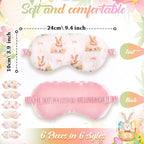 Cuffbow 6 Pack Plush Sleep Mask Set, Cute Plush Eye Masks - Image 2