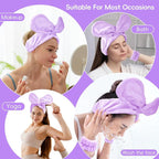 my novel things Face Wash Headband and Wristband Fashion Spa Headband, Coral - Image 7