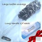 SHOWER BOUQUET Loofah-Charcoal Back-Scrubber 2-Pack // Long-Handle Bath-Sponge - Image 7