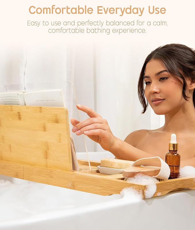 Bathtub Tray Caddy Expandable, Foldable Bath Tray, Bathtub Trays - Image 3
