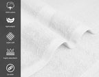 Avalon Towels Bath Towels for Bathroom 100% Cotton White Bathroom Towels Pack - Image 4