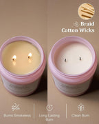 M&SENSE Large Cherry Blossom Scented Candle, 19.4oz Natural Soy Wax, 110-Hour - Image 5