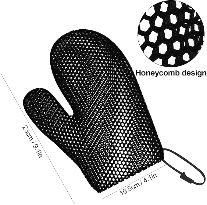 Honeycomb Exfoliating Bath Gloves - Image 3