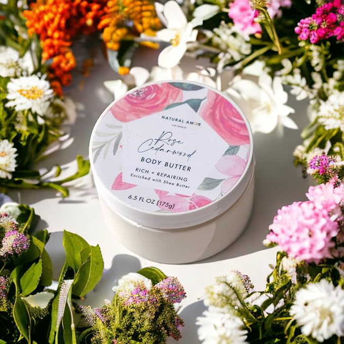 Natural Amor Rose Spa Gifts for Women, Natural Clay Mask, Bath Butter for - Image 3